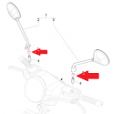 Tuerca adaptador de espejo Vespa -Rosca Fina -654149-