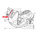 Bordón embellecedor escudo Vespa ET2, ET4 PIAGGIO -Derecho 573002