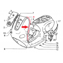 Bordón embellecedor escudo Vespa ET2, ET4 PIAGGIO -Izquierdo 573001