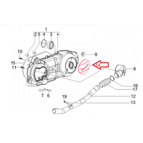 Embellecedor tapa variador Vespa ET4, LX/LXV, GT/GTS/GTV/GTL 125-300cc