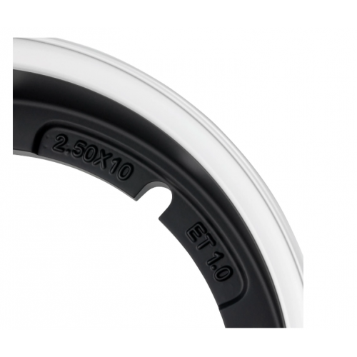 Llanta Vespa Tubeless  SIP Negra Filo Gris MATE  2.50 - 10