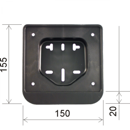 Portamatrículas Vespa - 155 x 150 mm-