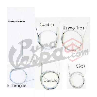 Kit Cables y Fundas Transmisión, Vespa PX DISCO