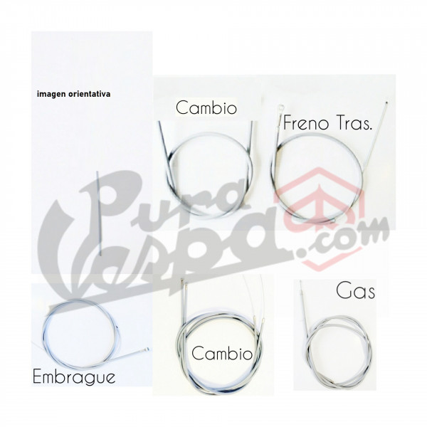 Kit Cables y Fundas Transmisión, Vespa PX DISCO