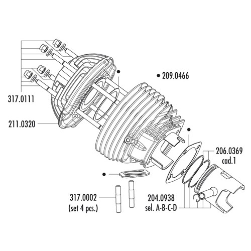 Cilindro Vespa Evolution POLINI 