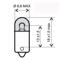 Bombilla Vespa 12V-4W BA9S -Blanca-