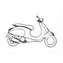 Adhesivo Vespa Primavera, LX, GTS... -Negro-