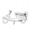 Adhesivo Vespa N -Negro-