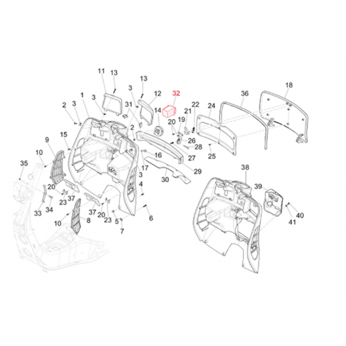 Caja de Herramientas Vespa GTS/​GTS Super/​GTV/​GT 60/​GT/​GT L 125-300ccm