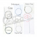 Kit Cables y Fundas Transmisión Vespa DS y CL